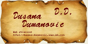Dušana Dumanović vizit kartica